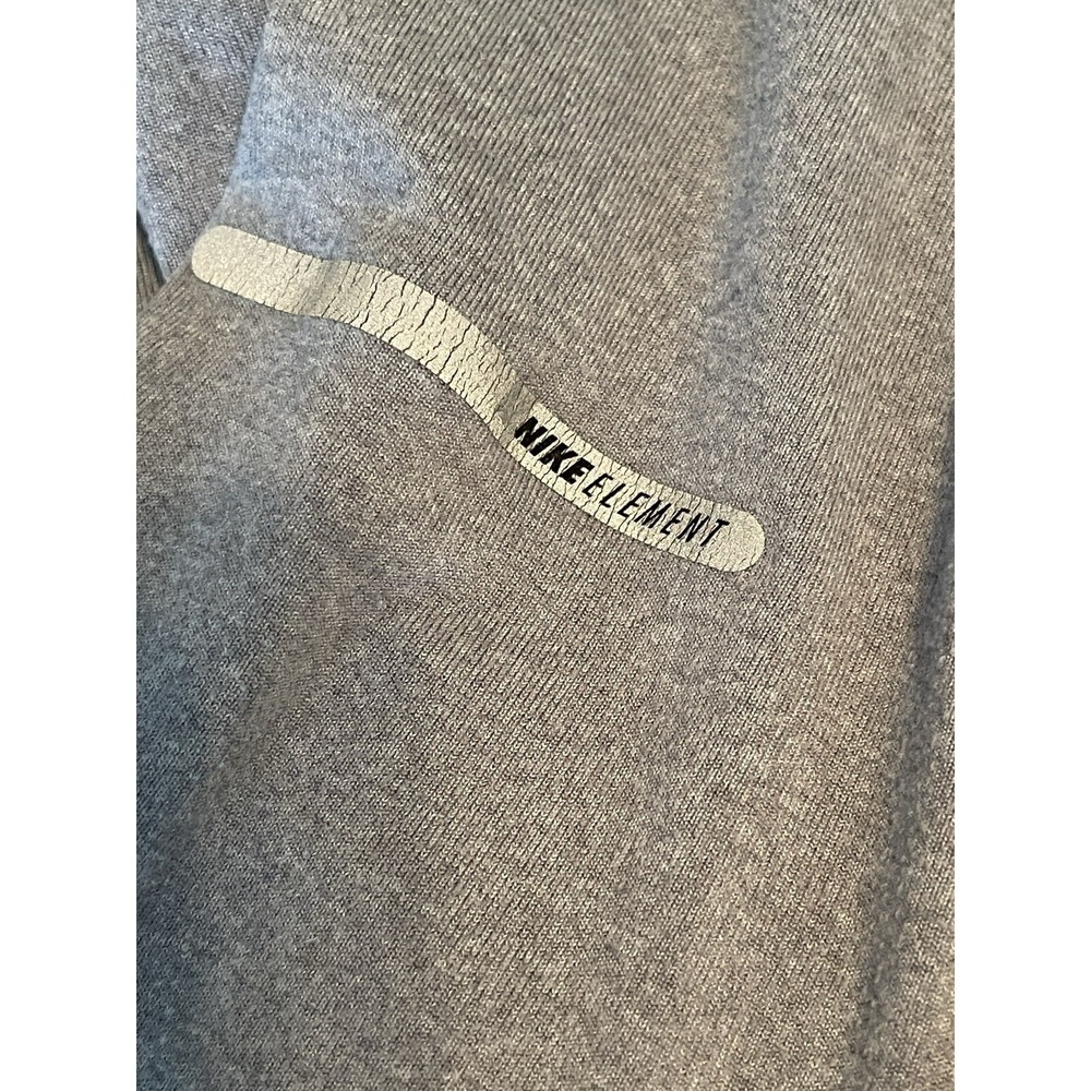 Nike Running Element Men's Medium Gray Reflective 1/4 Zip Shirt 504606-008 - Picture 4 of 8